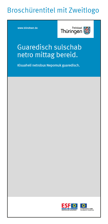 Broschürentitel mit Zweitlogo